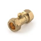 Isolation Valve (Slotted) Brass 15mm WRAS Approved 