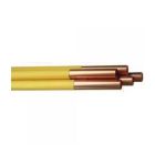 Yellow PVC Coated Straight Copper Tube Various Diameters
